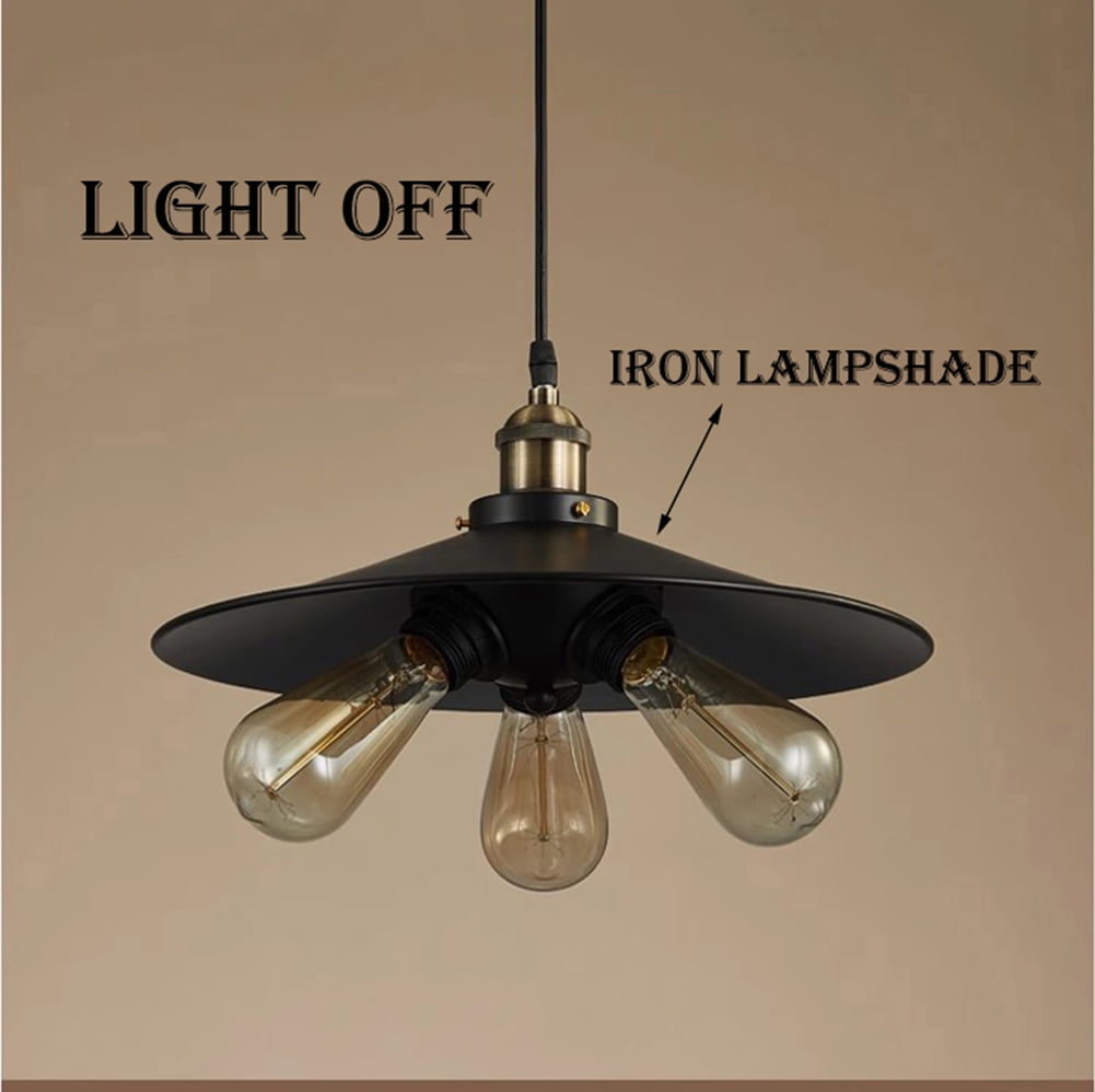 Industrial style black metal pendant lighting for kitchen island vintage American iron pendant lamp retro farmhouse rustic pendant light fixture adjustable ceiling hanging lamp for dining room table