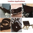 thumbnail image 7 of ELW 9-10 oz. 3.5-4mm Crazy Horse Full Grain Cowhide Genuine Leather Strap for Crafts  Size: 2.5"x40" 6.4x102cm  Blank Belts, DIY, Tooling, Jewelry, Wrapping, Straps, Heavy Duty  Dark Brown, 7 of 7