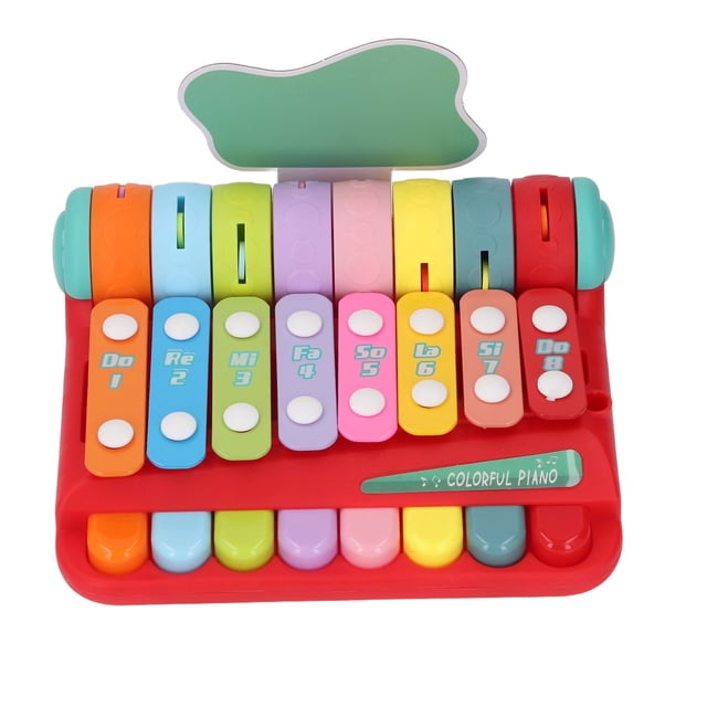 Juguete De Piano De Golpe A Mano, Instrumento Musical Portátil De Bebé Con Rodillos De 8 Tonos Para El Aprendizaje Y El Desarrollo Temprano
