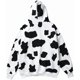 thumbnail image 1 of Sudadera con capucha y estampado de vaca para mujer, otoño e invierno, 1 of 5