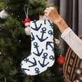 thumbnail image 5 of Sikiie Navy Blue Anchors Christmas Stockings,18 Inches Christmas Stockings Xmas Hanging Stockings for Family Christmas Decorations & Gifts, 5 of 7