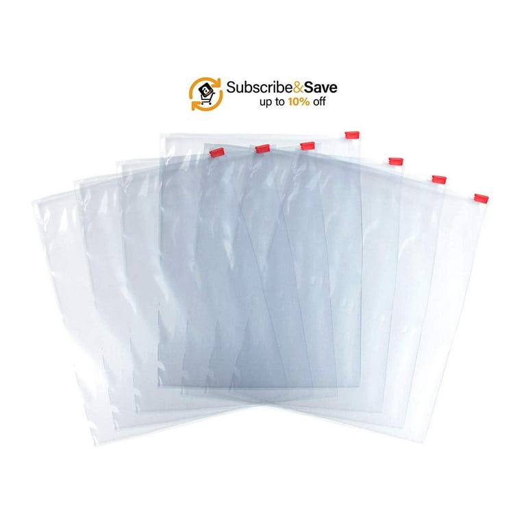 Pack of 100 Slider Zip Lock Bags 18 x 20. Clear Poly Bags 18x20. Thickness  3 mil. Polyethylene Bags for Packing and Storing. Plastic Bags for