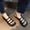 Black, variant on AXXD Black Sandals for Women Clearance Under $10 Summer Sandals Casual One-button Flats