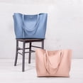 thumbnail image 4 of HEVIRGO Women Casual Solid Color Tassels Handbag Faux Leather Button Tote Shoulder Bag, 4 of 10