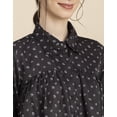 thumbnail image 5 of Moomaya Womens Printed Peplum Shirt, Button Down Bell Sleeves Collared Shirt, 5 of 8