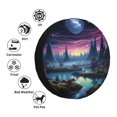 thumbnail image 4 of Balery Fantasy Landscape Starry Night Cubiertas para Neumáticos - Protector Resistente para Neumáticos de Camioneta, SUV, Remolque, Camper y RV-15 inch, 4 of 6