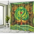 thumbnail image 5 of Ambesonne Nature Shower Curtain, Vivid Apple Tree Lines, 69"Wx84"L, Green Brown, 5 of 5