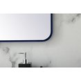 thumbnail image 4 of Elegant Decor MR802842BL 28 x 42 in. Soft Corner Metal Rectangular Mirror, Blue, 4 of 6
