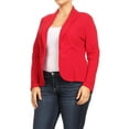 thumbnail image 3 of Women's Plus Size Long Sleeve Open Front Blazer for Office and Casual Wear, 3 of 5
