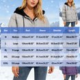 thumbnail image 4 of ClodeEU Womens Hooded Down Jacket ,Winter Warm Thicken Puffer Coats ,Casual Loose Zip Up Padded Quilted Coat Black,Womens Plus XXXL, 4 of 9