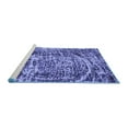 thumbnail image 2 of Ahgly Company Machine Washable Indoor Square Abstract Blue Modern Area Rugs, 6' Square, 2 of 4