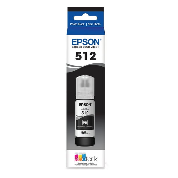 Botella de tinta Epson 512 EcoTank de ultra alta capacidad para fotos, color negro