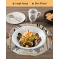 thumbnail image 3 of 15 Inch Round Placemats Set of 4, Cute Cat Non Slip Heat Insulation PP Table Mats, Burnt Orange Beige Vintage Animal Washable Place Mats for Kitchen Dining Party Table Decor, 3 of 7