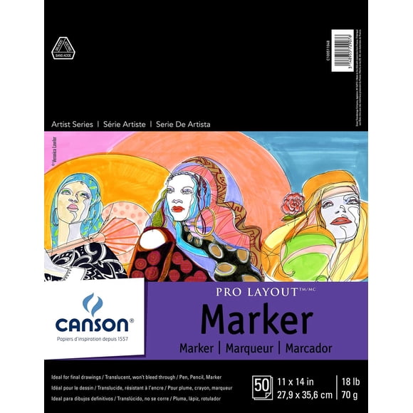 Bloc para Marcador Canson Artist Series Pro Blanco 11" x 14"
