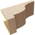 thumbnail image 6 of 6"W x 12"D x 6"H Wide Newport Rough Cedar Woodgrain TimberThane Corbel, Primed Tan, 6 of 6