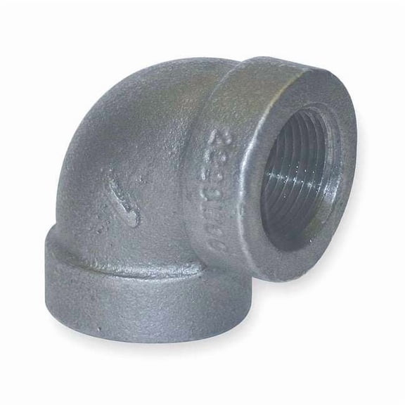1/2" FNPT Galvanized 90 Degree Elbow, Saturated Steam Pressure: 300 psi 1LBG7