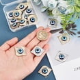 thumbnail image 3 of 1box 20pcs 2 colors Acrylic Pendants with Alloy Findings for Accessories & Light golden 28x31.5x6mm Hole: 2.5mm 10pc/color, 3 of 9