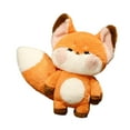 thumbnail image 2 of Zorros de peluche de juguete para acurrucarse Zorros de peluche de juguete para niños Adolescentes Niños Niñas cola pequeña naranja, 2 of 9