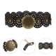 thumbnail image 3 of Cinturón de disco hueco ancho estilo bohemio occidental, cinturón de cuero estilo vintage con hebilla de metal, accesorio de moda inspirado en vaqueros para mujer, 3 of 7