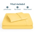 thumbnail image 3 of Bare Home Premium 1800 Collection 3-Piece Bed Sheet Set, Twin-XL, Lemon Drop, 3 of 11