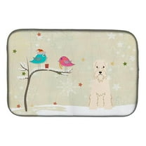 Christmas Presents between Friends Soft Coated Wheaten Terrier Dish Drying Mat
