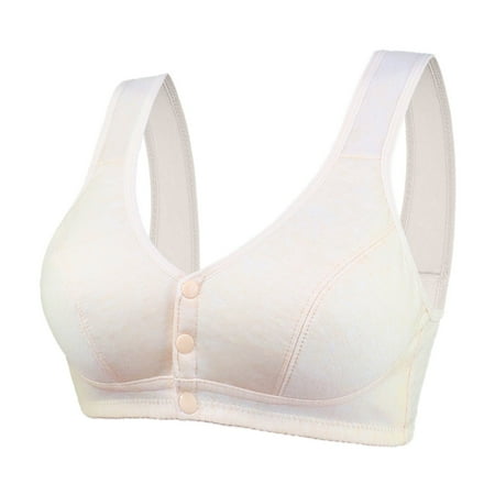 Xiaoxatg Women s Comfortable And Sexy Transparent Shoulder Strap Cordless Backless Spongeless With Convertible Shoulder Straps Women Bras Wireless Front Closure