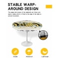 thumbnail image 2 of Round Tablecloth with Elastic Summer Bee Daisy Eucalyptus Striped Polka Dot Heart Black Plaid Waterproof Stain-proof Table Cover Wipeable Fitted Table Cloths for 36"-44" Round Tables Dining Kitchen, 2 of 6