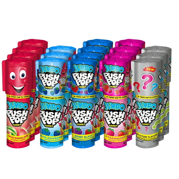 Jumbo Push Pop, Assorted Flavor Spring Lollipop Variety Pack, 1.06oz