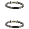thumbnail image 1 of Brazalete de Doble Capa Qarigey Acero de Titanio 19cm/21cm Joyería para Hombres, 1 of 6