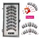 thumbnail image 1 of pares de pestañas magnéticas naturales 3D, con 5 pestañas magnéticas hechas a mano, pestañas postizas magnéticas reutilizables, compatible con envío directo Deng Xun unisex, 1 of 2