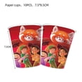 thumbnail image 1 of Suministros de fiesta rojos giratorios, platos de decoración, servilletas, vasos, pancarta, mantel, decoraciones para fiesta de cumpleaños de Panda, juegos de vajilla, 1 of 4