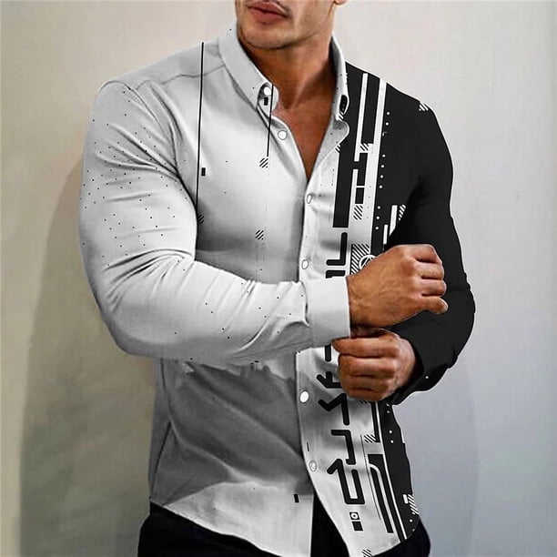 Camisas de tendencia de moda para hombre , camisetas para exteriores de tela suave y cómoda, camisetas de talla grande, camisas de traje, gráficos transparentes, ropa ajustada para hombre