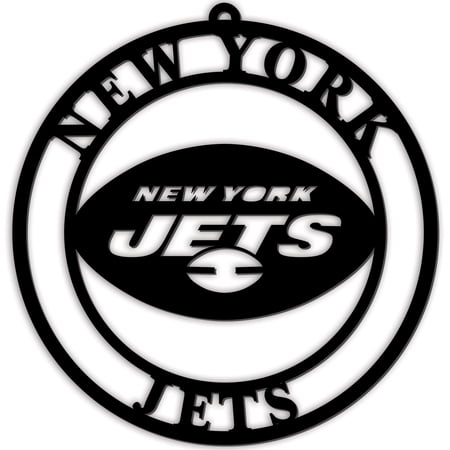 Black New York Jets 16 Team Logo Cutout