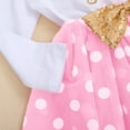 thumbnail image 4 of FYMNSI Toddler Kids Baby Girl It's My 3rd Third Birthday Dress Cake Smash Outfit Long Sleeve Princess Polka Dots Tulle Bowknot Dress Three Years Old Party Clothes Photo Props 3 Years Pink, 4 of 7