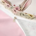 thumbnail image 4 of Erosebridal Kids Easter Cartoon Rabbit Queen Duvet Cover Set,Boys Girls Pink Flowers Butterfly Bedding,3 Pieces,No Comforter,Pink Reversible, 4 of 6