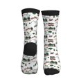 thumbnail image 3 of Crew Socks for Women Men, Camping Caravan 2  Moisture Running Athletic Football Striped Socks Cushion Tube Socks, 3 of 7