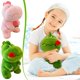 thumbnail image 1 of Peluche de dinosaurio adorable • Peluche suave de 30 cm • Decoración del dormitorio • Regalo para el hogar • Muñeca de melón para parejas comiendo, 1 of 5
