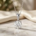 thumbnail image 6 of Rosec Jewels IGI Certified Lab Grown 2 Carat Diamond Pendant - with Chain - E-VS1 Quality - Gift for Special Person, 18K White Gold, 6 of 8