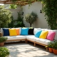 thumbnail image 5 of ZOPZO Outdoor Waterproof Throw Pillow Covers 2-Pack, Pure White, 18x18 Inch, Decorative Farmhouse Garden Cushion Cases for Couch Sofa, 5 of 8