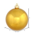 thumbnail image 2 of Vickerman 6" Antique Gold Shiny Ball Ornament, 4 per Bag, 2 of 5