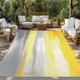 thumbnail image 3 of Fsddascl Yellow Grey Outdoor Rug for Patio/Deck/Porch, Non-Slip Large Area Rug 5 x 8 Ft, Modern Oil Painting Abstract Art Indoor Outdoor Rugs Washable Area Rugs, Reversible Camping Rug Carpet Runner, 3 of 5