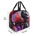 thumbnail image 4 of Kdxio Artistic Skull Print Insulated Lunch Bag,Reusable Tote Lunch Box for Women Men,Leakproof Cooler Lunch Bags for Work Office Travel Picnic, 4 of 6