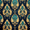 Green Peacock Pattern, variant on FORMRS 2 Pack Pencil Pouch for 3 Ring Binder with Clear Window Zipper Case, Elegant Geometric Pattern
