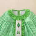 thumbnail image 6 of HCNTES Girls Fall Winter Outfits 6 12 18 24 Months 1T 2T 3T 4T Baby Girls Infant Clothing Soft Christmas Plaid Ruffled Set Embroidered Long-Sleeve Top and Solid Flared Pant 2PCS Set, 6 of 7