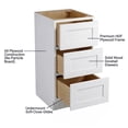 thumbnail image 3 of Modern 3-Drawer Kitchen Base Cabinet, Soft-Close Pots & Pans Storage (Available in 18" & 24" Widths), 3 of 6