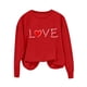thumbnail image 4 of RKSTN Valentine's Day Sweatshirts for Women Oversized Crewneck Valentines Heart Graphic Print Sweatshirt Womens Casual Plus Size Round Neck Loose Comfy Sweatshirt Fall Spring Clothes Valentine Gift, 4 of 6