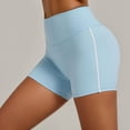 thumbnail image 2 of MIXUE Shorts For Women Summer Solid Color Elastic High Waist Gym Running Athletic Workout Yoga Shorts Holiday Wear,Blue,S, 2 of 5