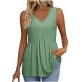 thumbnail image 2 of LADIGASU Flowy Peplum For Women Dressy Sleeveless V Neck Tank, 2 of 9