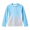 thumbnail image 5 of Tisuna Kids Boy'S Long Sleeve Rash Guard Classic Crewneck Gradient Print Tops Boys Daily Wear Sun Clothes Size 3-4 Years, 5 of 6