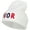 White, variant on Norway Embroidered Long Beanie - White OSFM